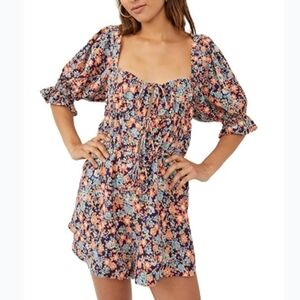 NWT Free People Multicolor Floral Romper Small